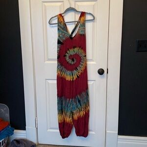 tye-dye romper - no size but fits medium-large